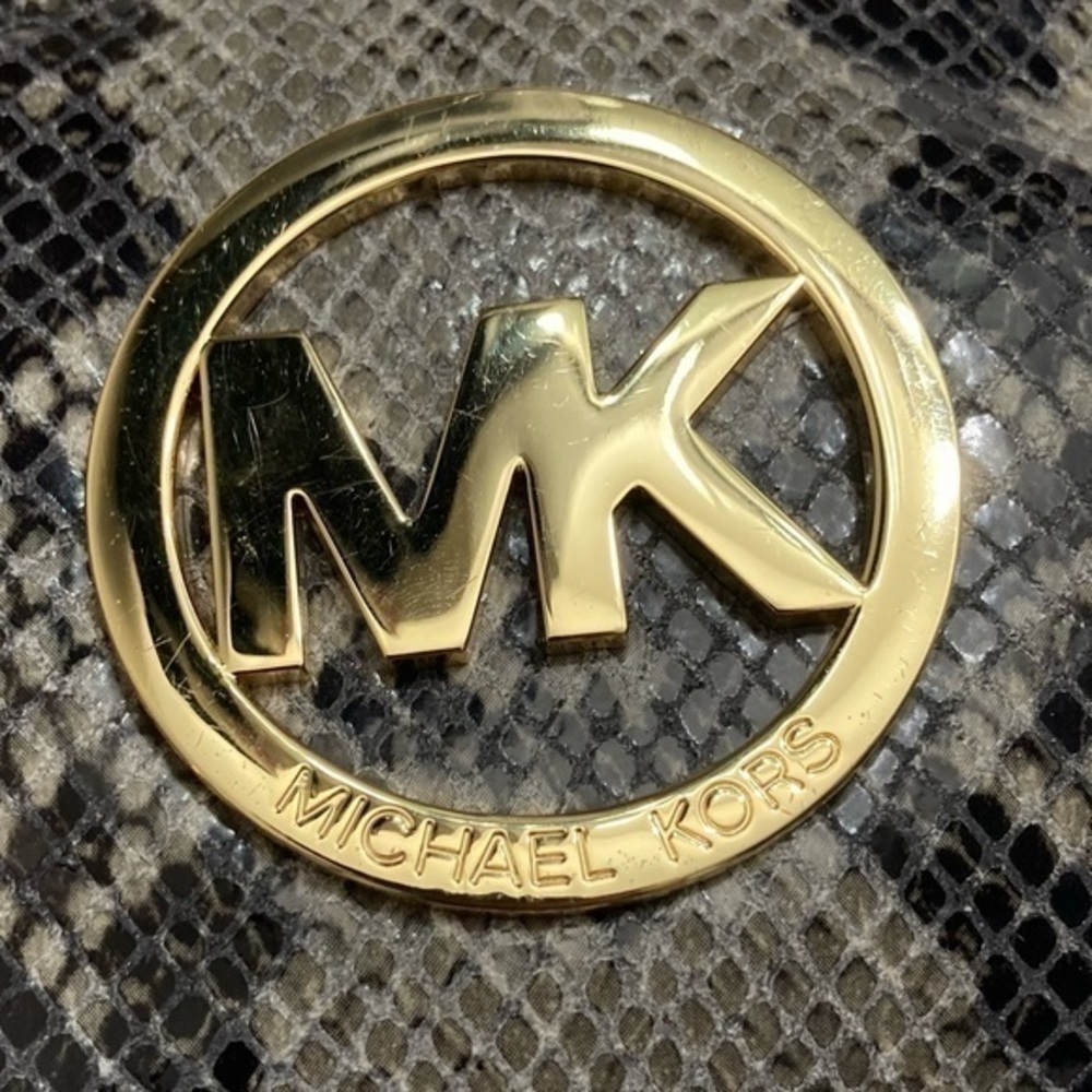 Michael Kors python embossed snakeskin embossed l… - image 8